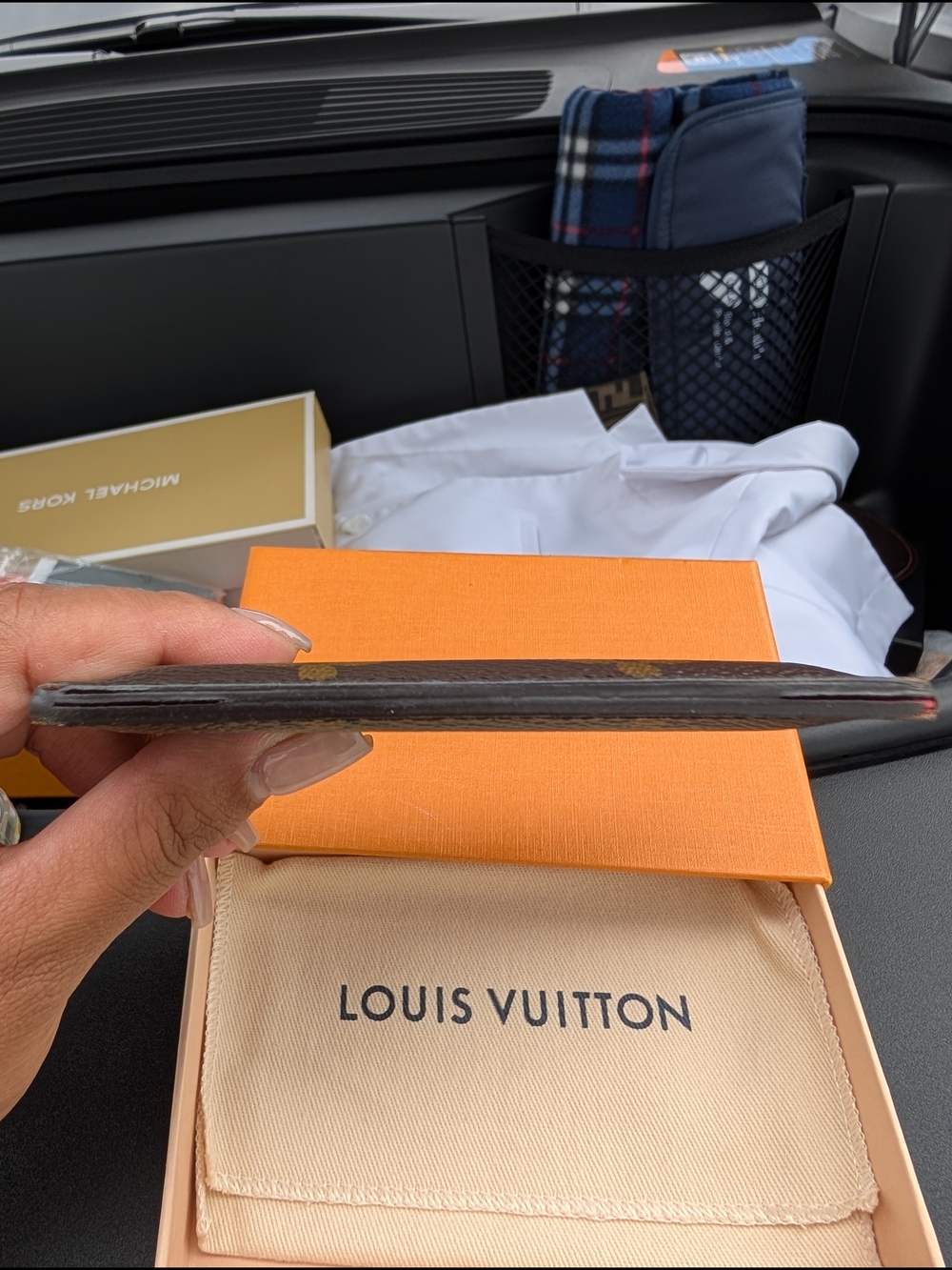 Louis Vuitton Monogram Card Holder in Brown & Burgundy - Picture 6 of 6